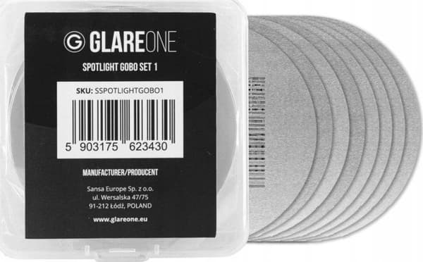 GlareOne SE1 Gobo Set 8 Effekter