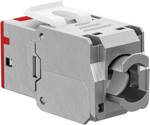 Goobay keystone module rj45 cat 6a stp slim röd