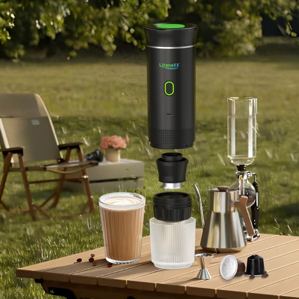 lifenaxx espresso to go lx-060 sort bærbar espressomaskine