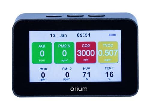 Orium Quaelis 34 luftkvalitetsmonitor sort