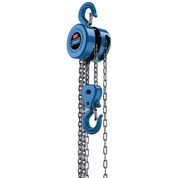 Scheppach cb02 kædehejs 2000kg sort/blå