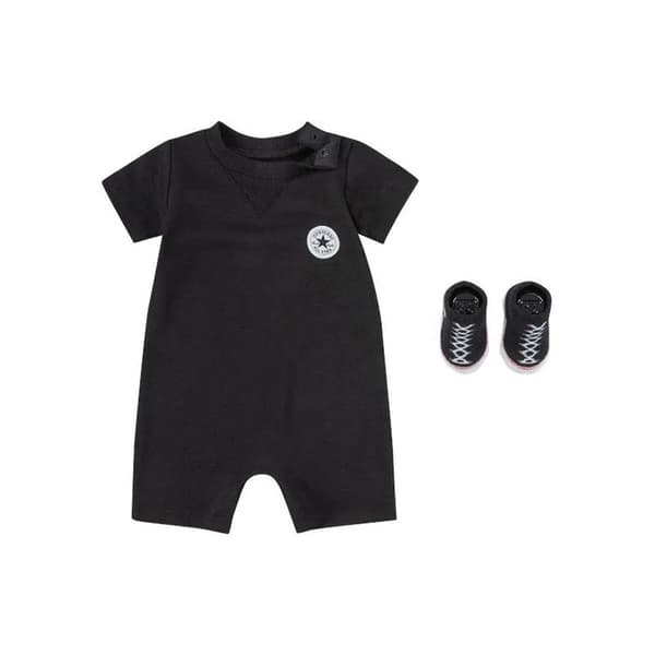 Converse lil chuck jumpsuit sæt sort 6 måneder