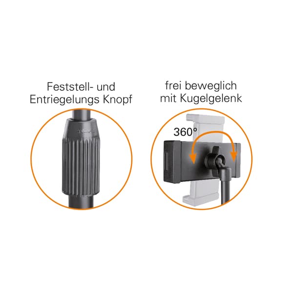 My Wall HT30L justerbart stativ til tablets 4.7-12.9 tommer sort
