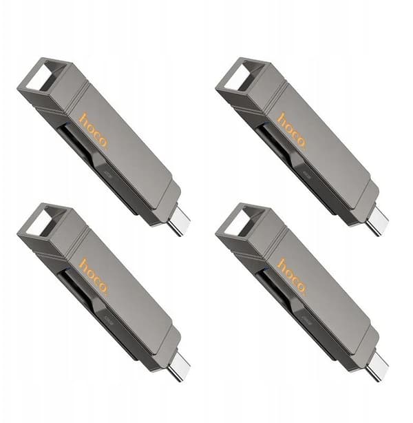 Hoco UD15 USB A + USB C 128GB Gray