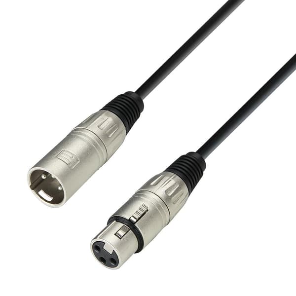 Adam Hall k3mmf0300 XLR-kabel 3m sort/sølv