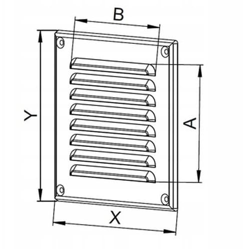 Awenta MTA2GR ventilationsgitter grå 16,5x16,5cm