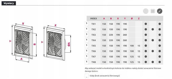 Awenta TX6 ventilationsgitter hvid