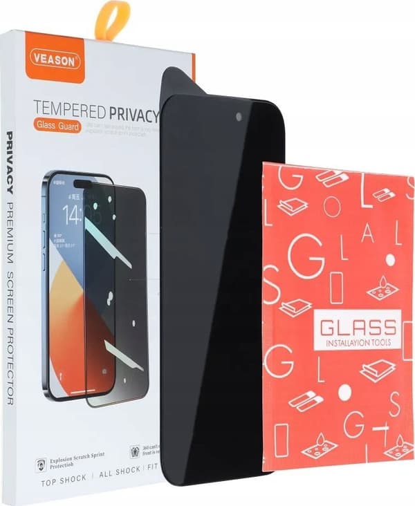 Veason 6D Pro skærmbeskyttelse i sort til iPhone 12 Pro Max