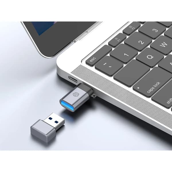 Techancy KK2111 USB-C til USB-A adapter Sølv