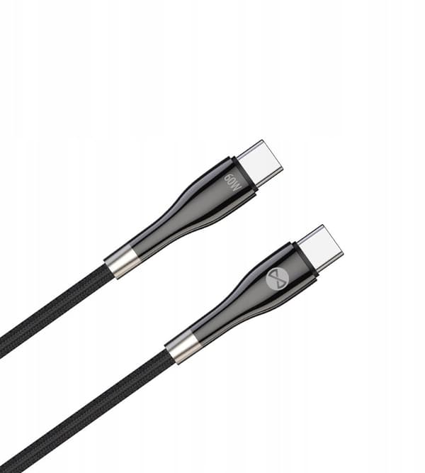 techonic sleek USB-C kabel 60W 2m sort