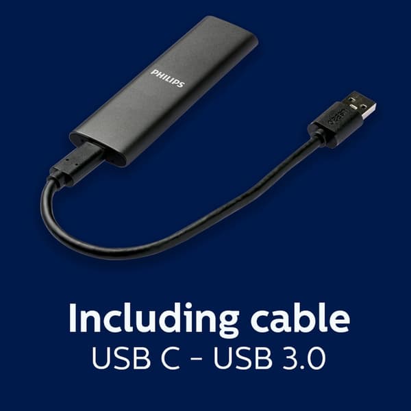 Philips Externe SSD 500GB Ultra Speed Grey