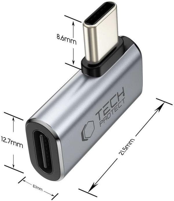 Tech-Protect Ultraboost AA01 USB-C-adapter harmaana