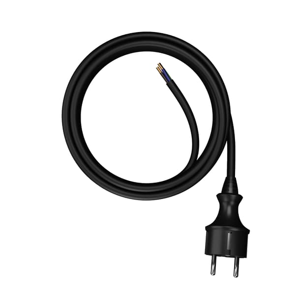 Awtools h05vv-f strømkabel 1,5m sort