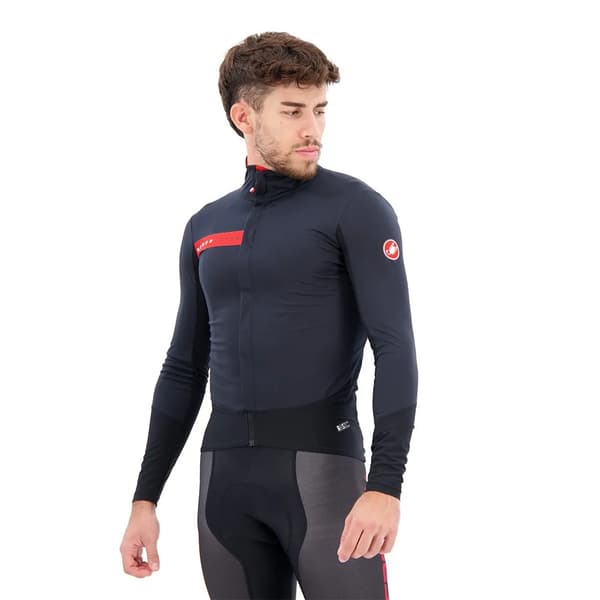 Castelli beta ros cykeljakke sort/rød