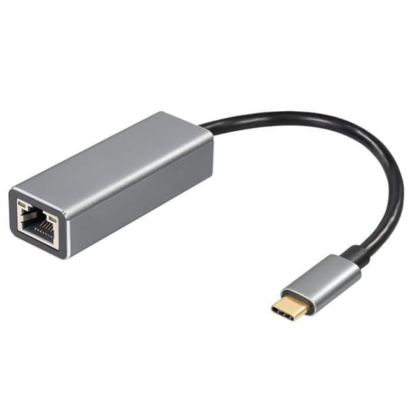 maxtrack usb-c til rj45 adapter 1gbps sort/sølv
