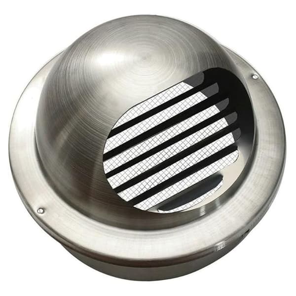 Airope Rustfrit Stål Ventilationsgitter 150mm med Insektnet
