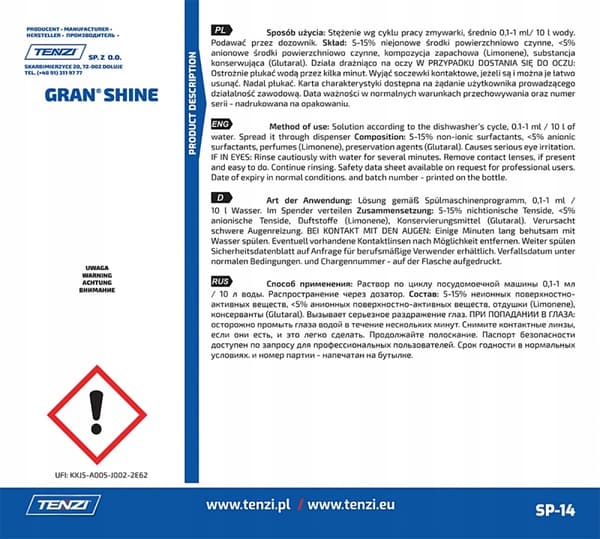 Tenzi Gran Shine 10L med citrusscent