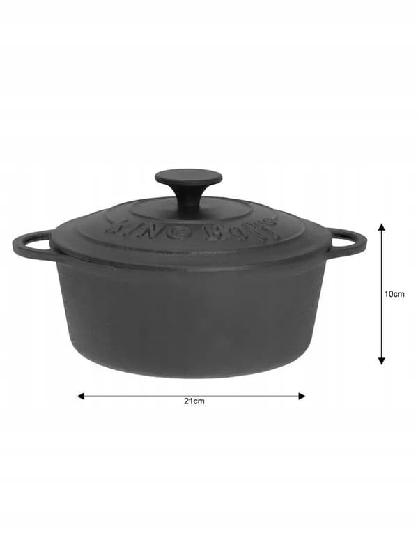Kinghoff kh-2253 støbejernsgryde 2.4l sort