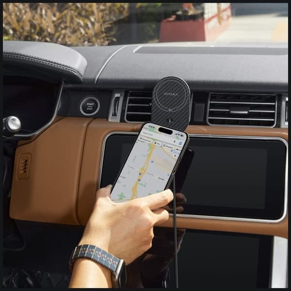 Pitaka MagEZ Pro 2 Qi2 musta/harmaa autonpidike langattomalla latauksella 15W