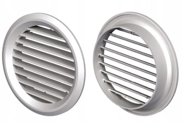 Ventika MW125KO rund ventilationsgitter hvid