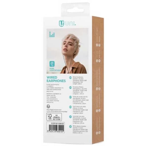Unico EP3010 sorte høretelefoner med 14.2 mm driver