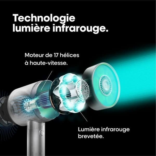 L'Oréal Air Light Pro Hårtørrer Sølv Metal Grå
