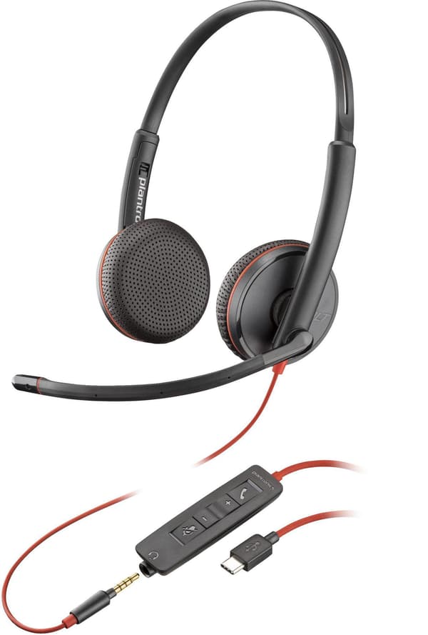 Poly Blackwire C3225 Stereo USB-C headset svart