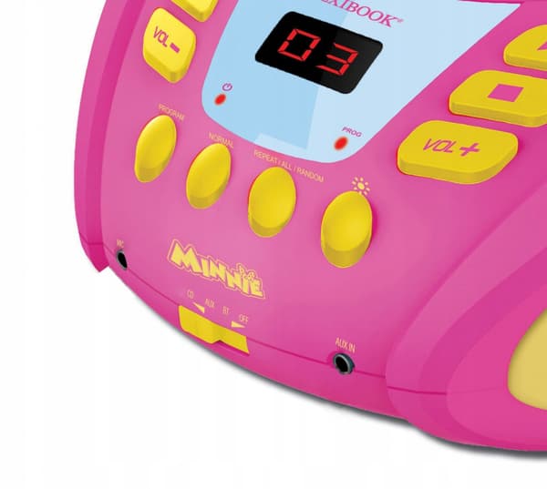 Lexibook RCD109MN Bluetooth CD-afspiller med lyseffekter, Rosa
