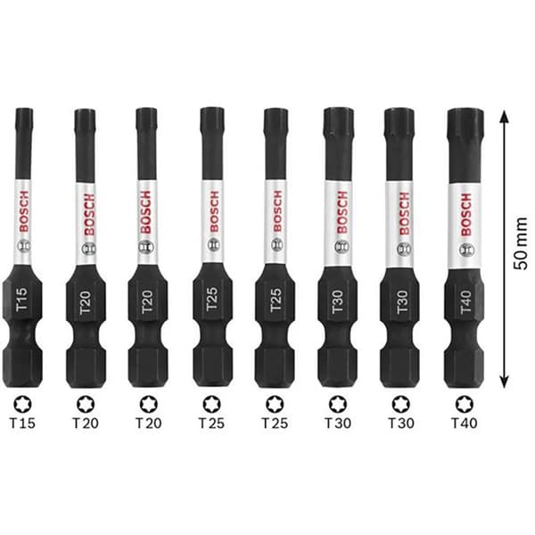Bosch impact control skruvbitsæt 50mm 8 dele
