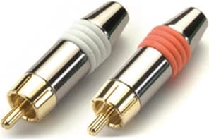 Kindermann audioanschluss-kit RCA hane vit/röd
