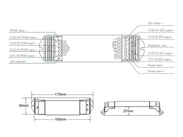 Velleman chlsc60rp LED-controller RGBW hvid