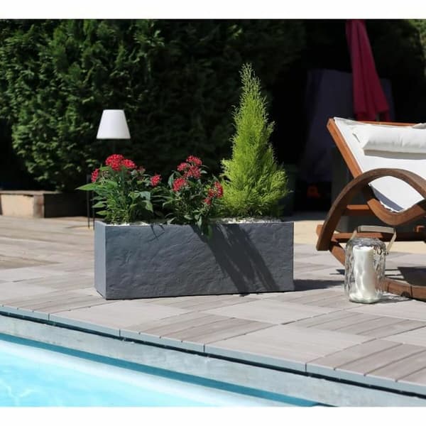EDA planter volcania up 57l imitation stone decor
