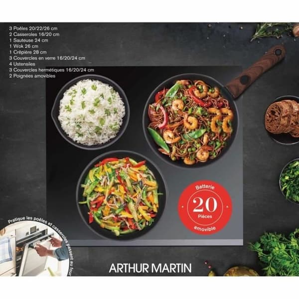 Arthur Martin AM0530 Aluminium 20 dele