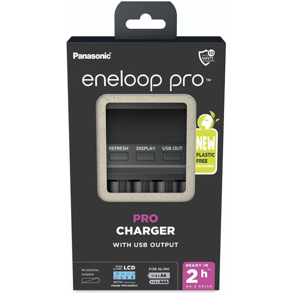Panasonic Eneloop LCD PRO Charger BQ-CC65E svart