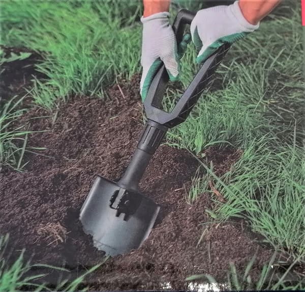 greenmill gr9132 sort sammenklappelig spade med opbevaringspose