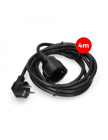 EDM 3x1.5mm sort forlængersløjfe 4 meter