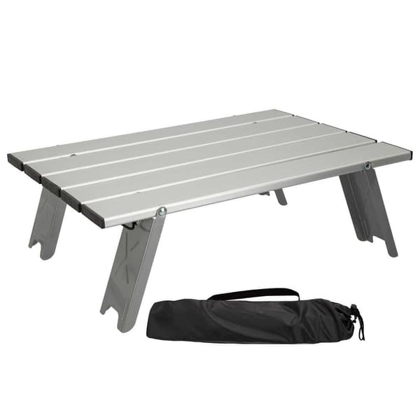 Aktive vikbart bord aluminium Silver