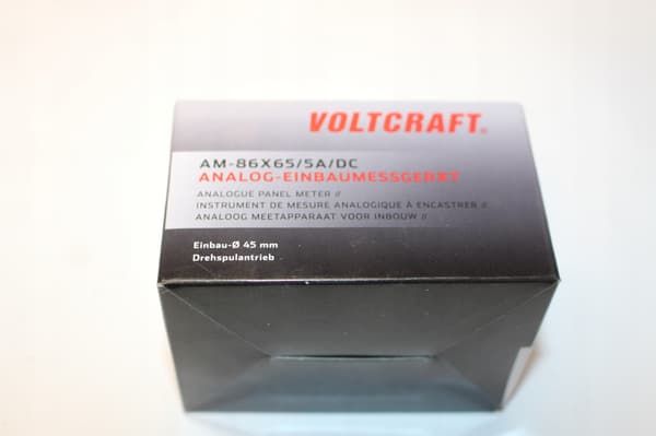 Voltcraft am-86x65/5a/dc analog panelmonteret måler