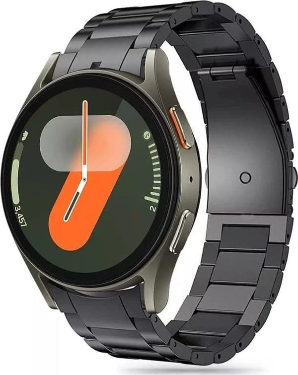 Tech-Protect Stainless Strap til Samsung Galaxy Watch 4 / 5 / 5 Pro / 6 / 7 - Sort