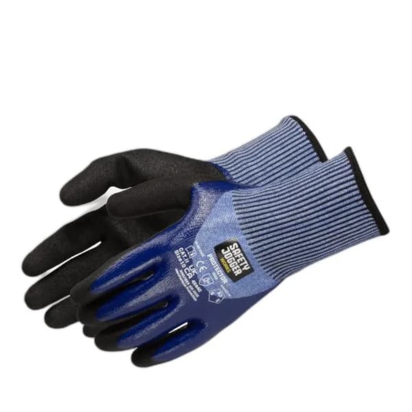 Safety Jogger Protector handskar blå/svarta, skärskyddade
