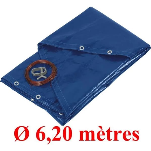 Ribitech prbp140r62 poolskydd rund 620cm blå