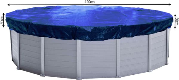 quick-star pool cover blå/svart 480 cm