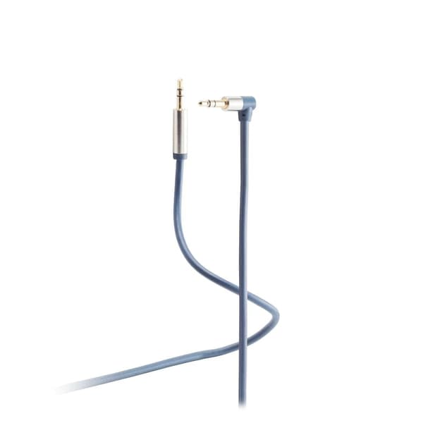 Flexline flexline audio cable 3.5mm vinklad/rak 0.75m blå