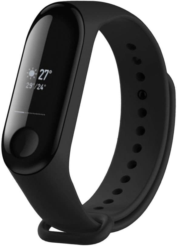 FIXED silikonihihna Xiaomi Mi Band 3/4 musta