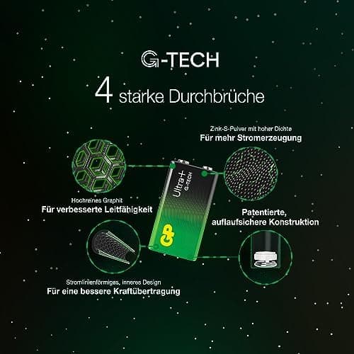 GP 6lr61 9V alkalinebatteri Ultra Plus G-TECH