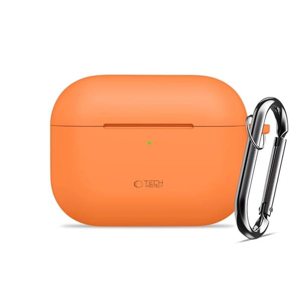 Tech-Protect silikonihaka kotelo AirPods Pro oranssi