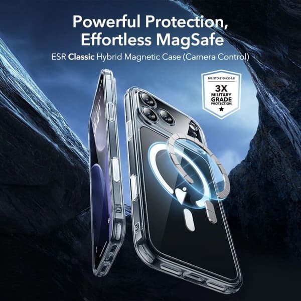 ESR Classic Hybrid Clear MagSafe Sæt til iPhone 17 Pro Max