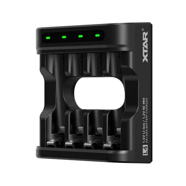 XTAR l4 batterilader til AA/AAA Li-ion/NiMH, sort