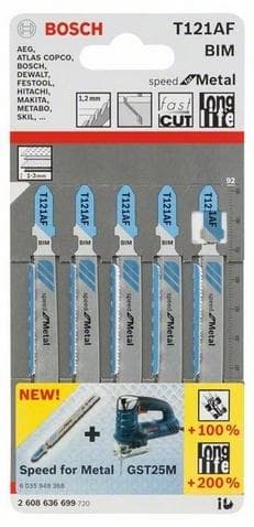 Bosch t 121 af figursågblad 5-pack