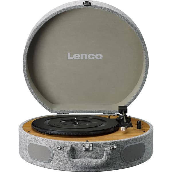 Lenco LS-66GY Bluetooth-levysoitin integroituilla kaiuttimilla harmaa